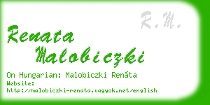 renata malobiczki business card