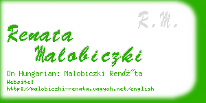 renata malobiczki business card